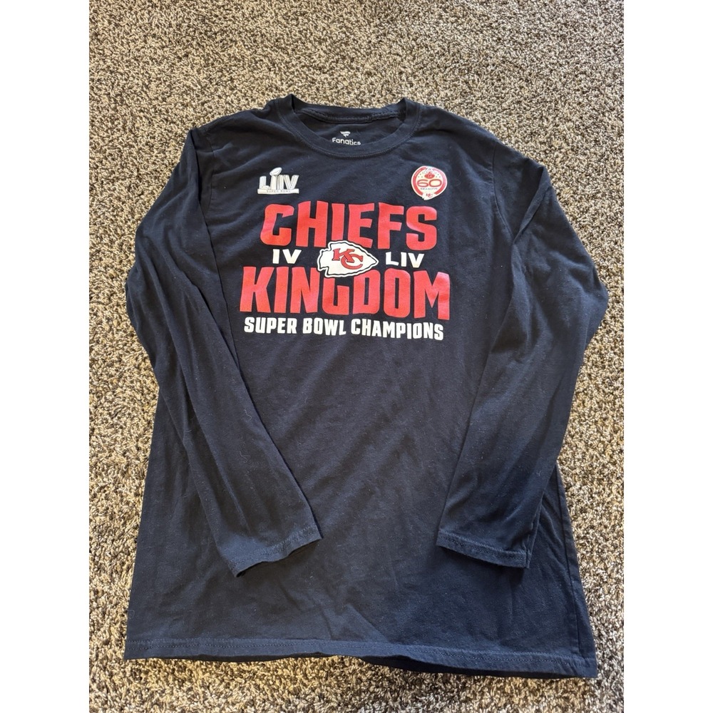 Fanatics Kansas City Chiefs Super Bowl LIV Champions Long Sleeve Shirt Mens M